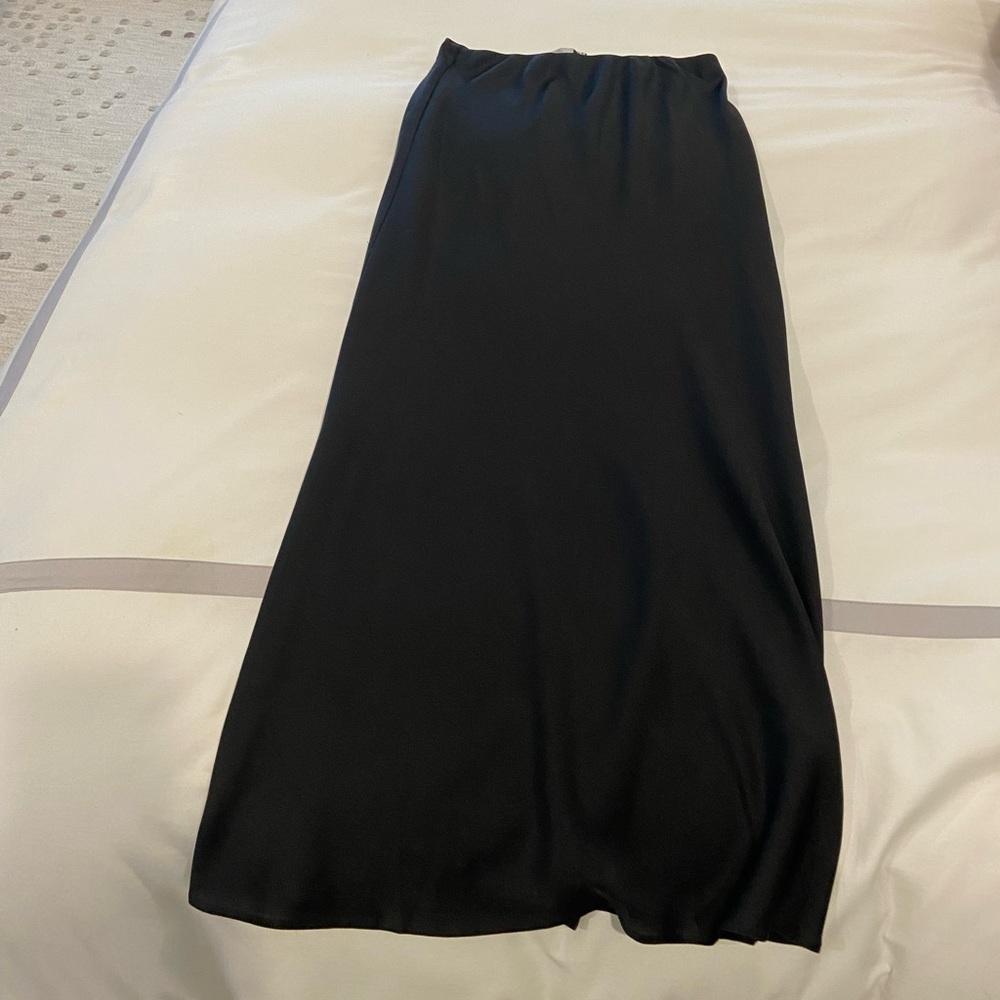 Black ASOS slip satin skirt